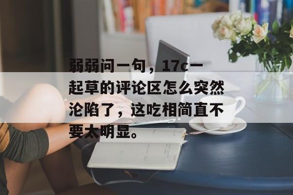 弱弱问一句，17c一起草的评论区怎么突然沦陷了，这吃相简直不要太明显。